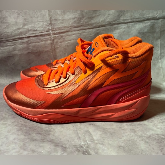 Puma Lamelo Ball MB.02 Supernova Basketball Shoes Mens Sz 7 Orange Hornets NBA - Picture 2 of 8